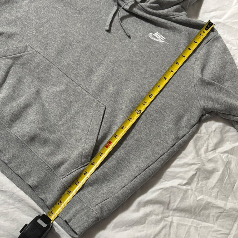 EXCELLENT Club Nike Gray Classic Fleece Cotton Blend Pullover Hoodie L - Picture 8 of 11